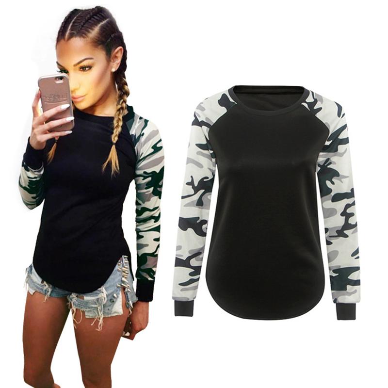 New ms camouflage printed big yards long sleeve T-shirt S-XL1046