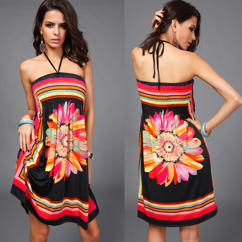 Bohemian fashion printed dress