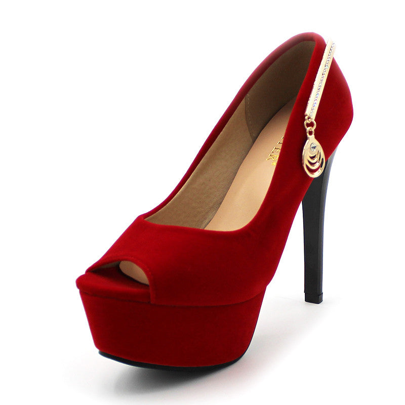 ENMAYER Brand New Fashion Women High Heels Shoes Rhinestone Wedding Footwear Ladies Platform Pumps More Colors Size 34-43