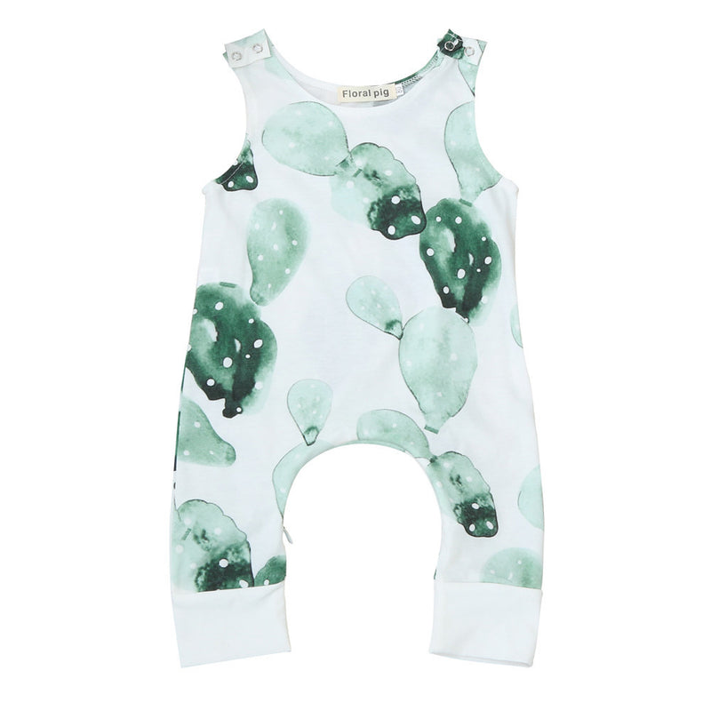 0-24M Newborn Baby romper Boys Girls Cactus Print Zipper Romper Jumpsuit Outfits Clothes drop shipping