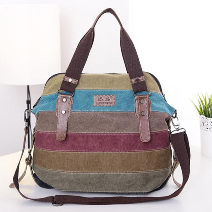 Women's Canvas Shoulder Bag Satchel Crossbody Fashion Women Tote Handbag Purses