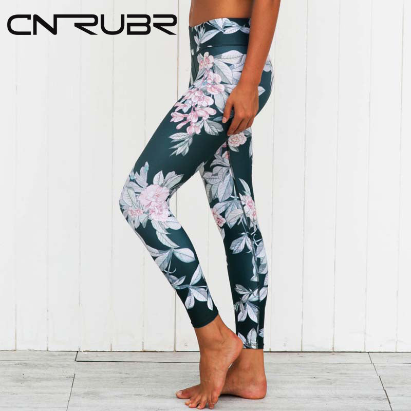 Hot Sale Ladies Printing Pants Fitness Polyester Tight Dance Pants