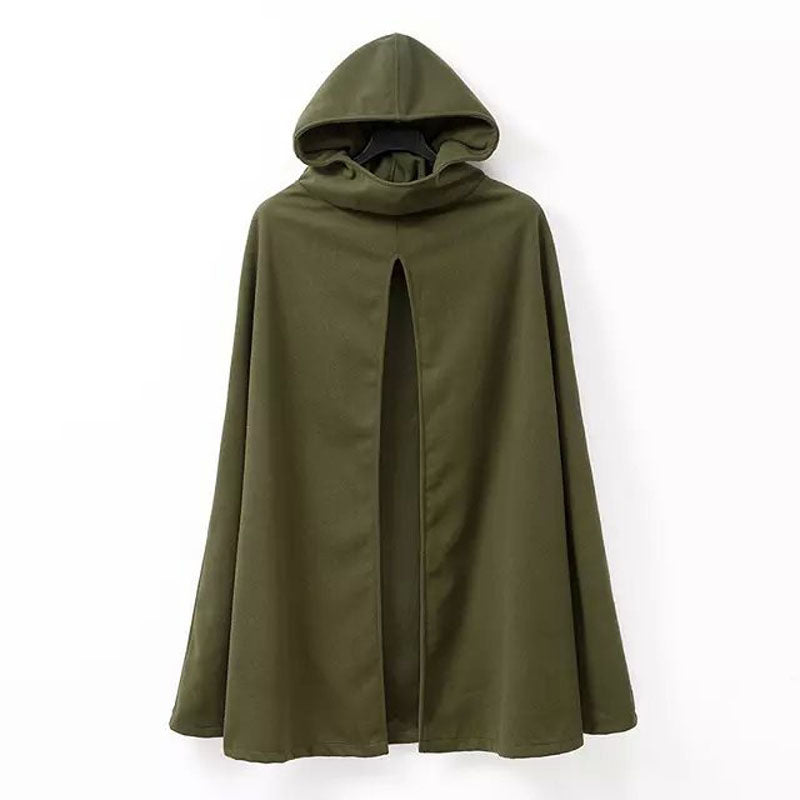 Fashion Women Woolen Hooded Sweashirt Casual Loose Tops Blusas Winter Ladies Open Front Coat Jacket Outwear Poncho Cloak