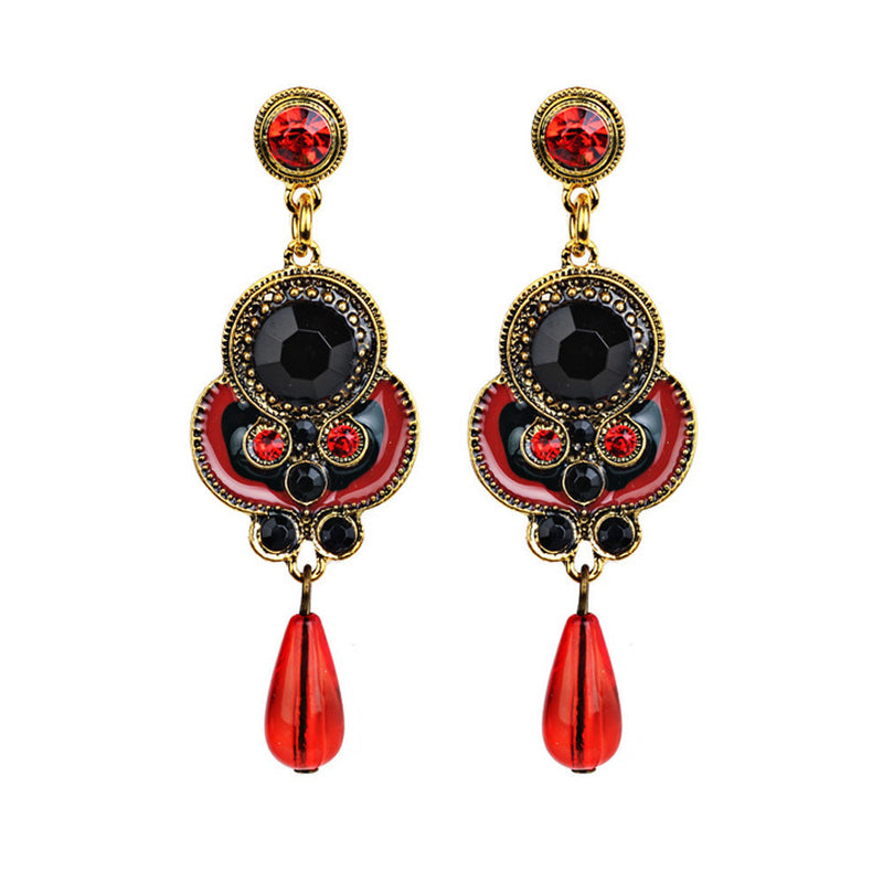 1 Pair New fashion design Elegant Women Fashion Rhinestone Ear Earrings Crystal Chain popular VINTAGE EARRINGS #30