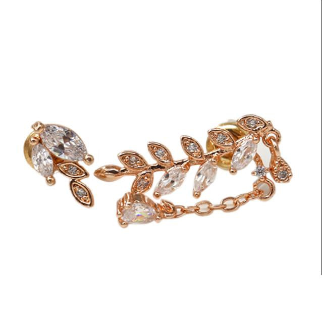 1 Pair Fashion Women Elegant Crystal Rhinestone Ear Stud Earrings Jewelry GD