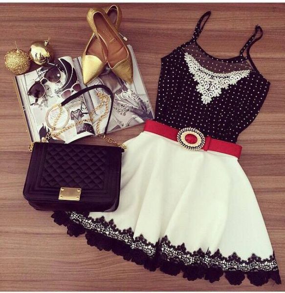 chiffon polka-dot lace patchwork minnie dress for sex ladies summer