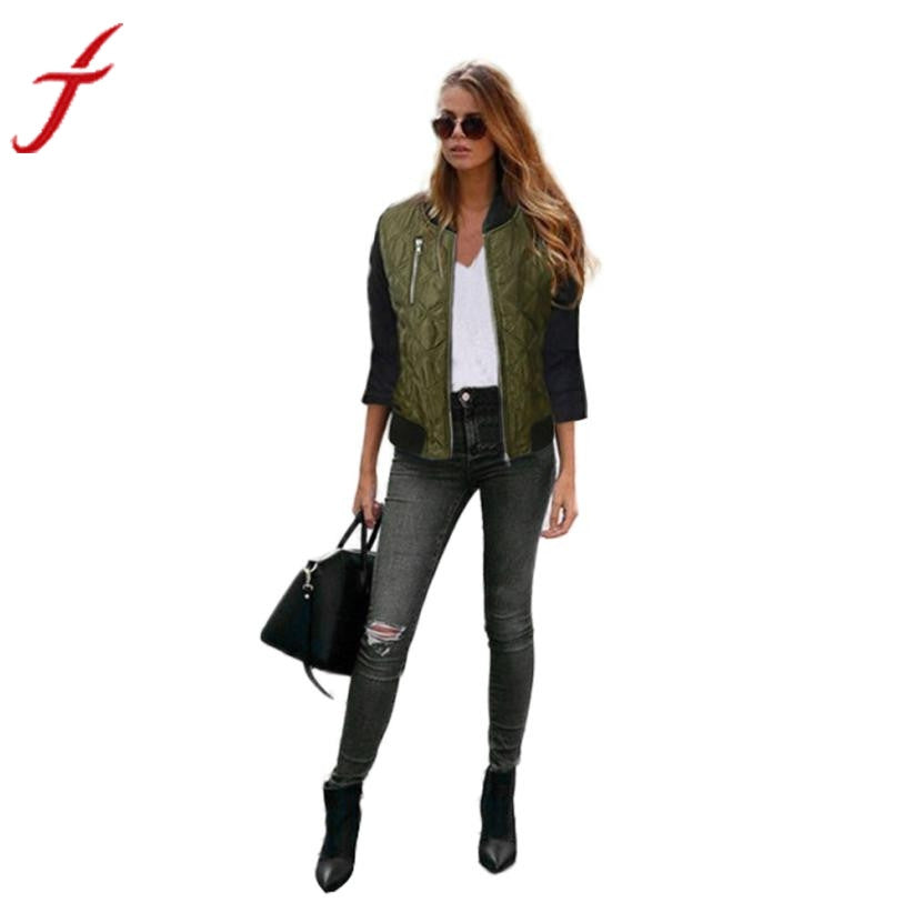 2016 Fashion Winter Flight 3Colors Jacket Ladies Women Coat Clothes Zipper Coat