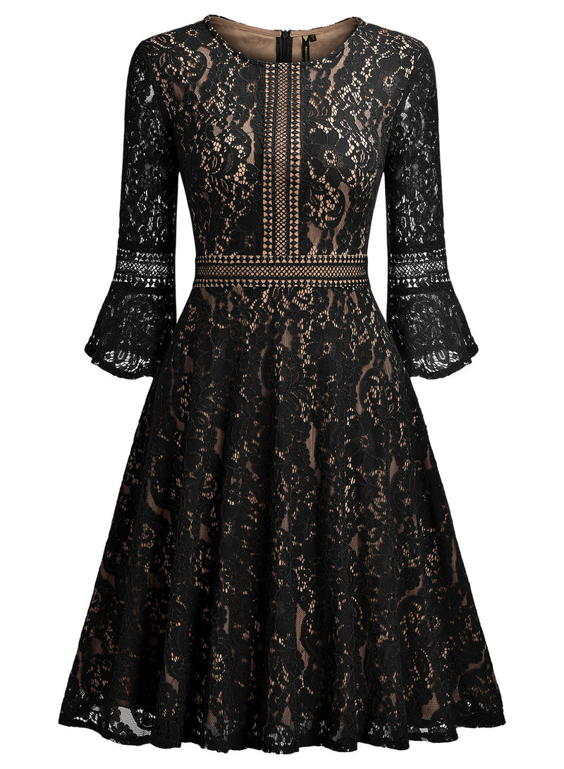 Cocktail Party Vintage Bell Sleeve A-Line Dress