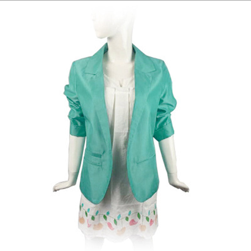 Small candy-colored suit jacket sleeve without deduction women curling female suit