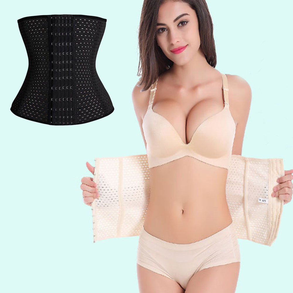 100% Latex Corset Waist Trainer Hollow Breathable Corset Body Shaper Abdominal Belt Waist Shaper Plus Size