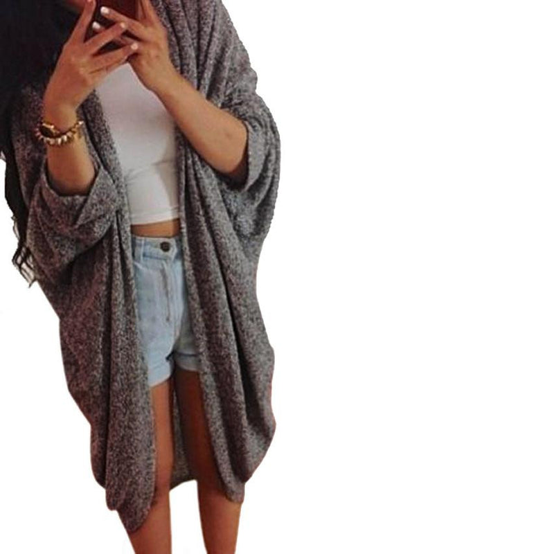 Spring Women Three Quarter Sleeve Knitted Cardigan Lady Outerwear Casual Coat Cardigan Jacket Plus Size