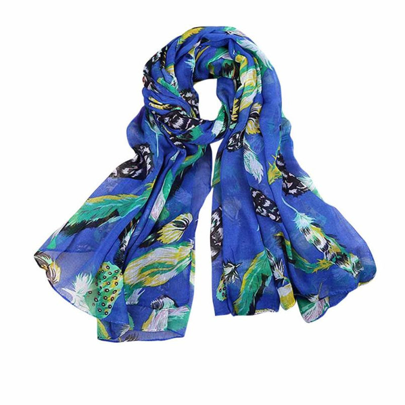 100% Silk Scarf Women Scarf Ladies Leaves Birds Print Pattern Long Scarf Warm Wrap Shawl Office Lady Gift