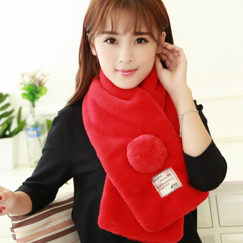 Autumn Winter 2016 New Fashion Pure Color Faux rabbit Fur Collar Scarf  Warm Collar Ring Scarf For Girl and Women Christmas Gif