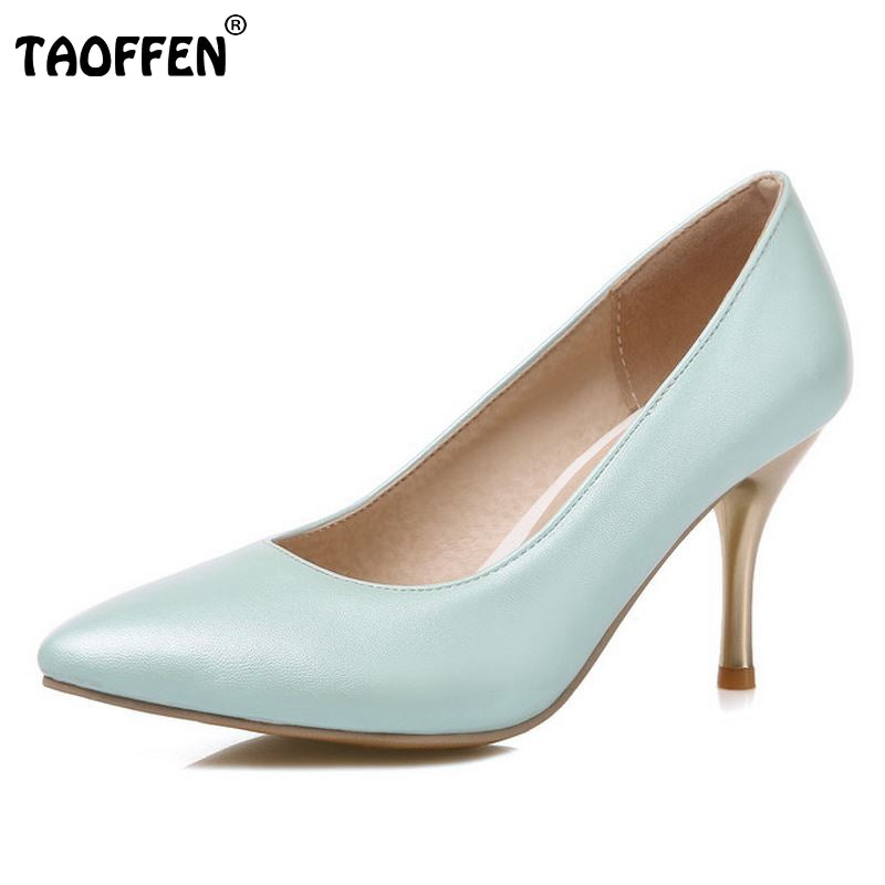 Fashion Women Pumps Candy Colors Sexy High Heels Shoes Women Point Toe Ladies Dress Shoes Zapatos Mujer Size 30-47