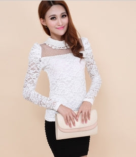 EAST KNITTING CD61 New 2017 Spring Fashion Women's Elegant Lace Shirt OL Lace Top Blouse Sexy Blouses