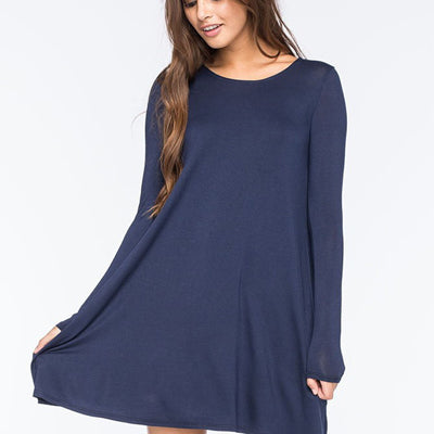 simple short paragraph long-sleeved dress was thin dress multicolor multi-code
