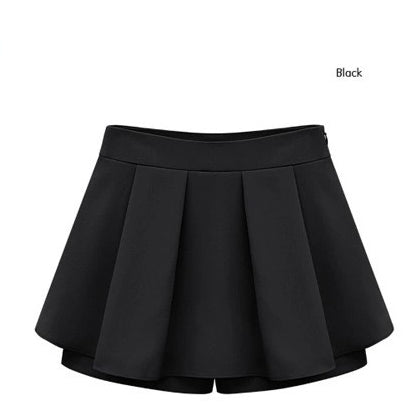 wild Slim pleated shorts culottes candy-colored chiffon skirts