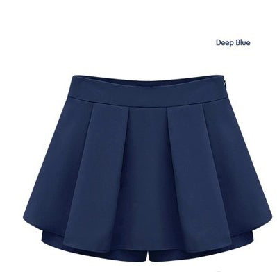 wild Slim pleated shorts culottes candy-colored chiffon skirts