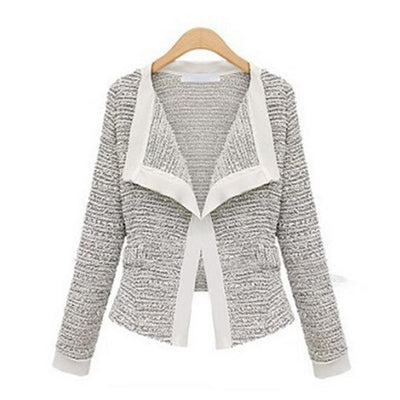 Autumn new European and American women's fashion Slim small suit jacket cardigan