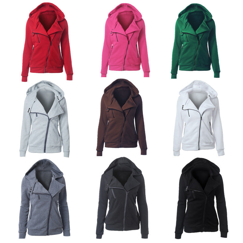 Nine color  Hot casual solid hooded sweater