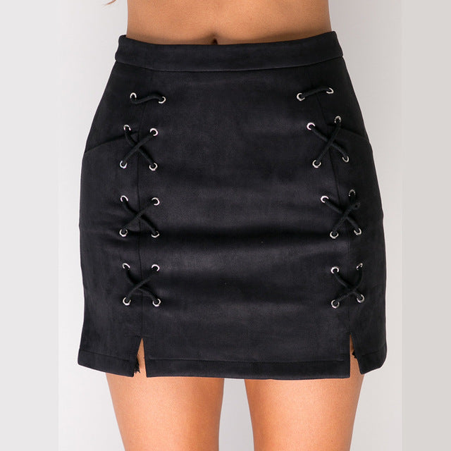 Quality suede bag hip skirt and body bandage