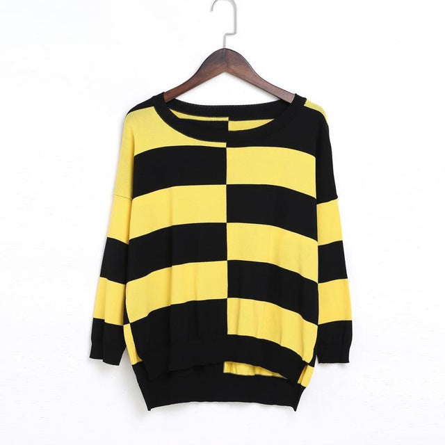 European Style  Stripes Thin Knitting Sweater IV-1017