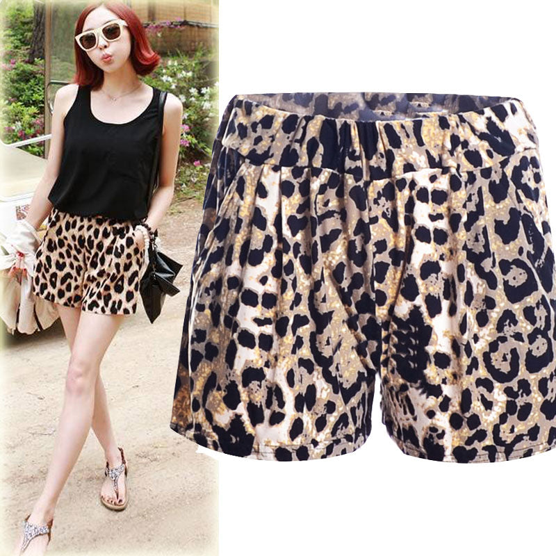 leopard shorts casual shorts thirds