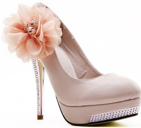 Size 35-43 Women High Heel Shoes Wedding Bridal Flower Platform Heeled escarpin Lady Pumps Fashion Footwear Heels Shoes D5614