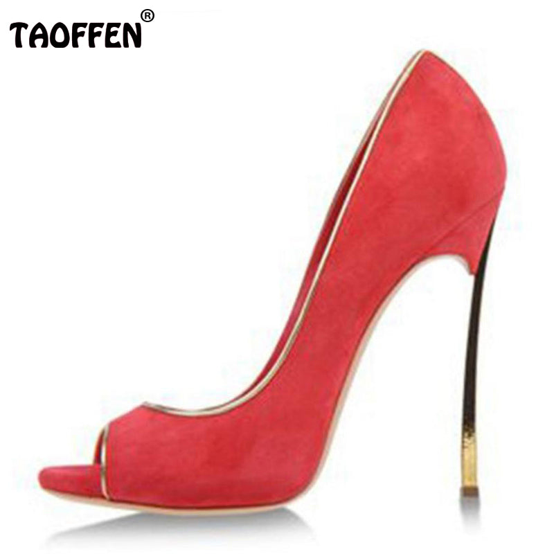 Brand New Women Super High Heel Shoes Woman Sexy Open Toe Thin Heels Pumps Fashion Ladies Party Court Shoes Footwear Size 33-43
