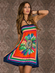 Bohemian fashion printed dress