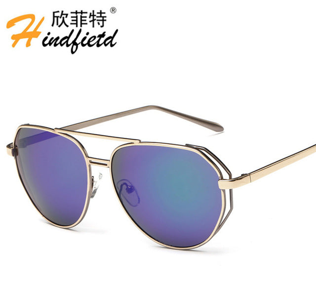 Women Polarized Hot Selling Men Alloy frame Sunglasses Reflective UV400 lens Eyeglasses