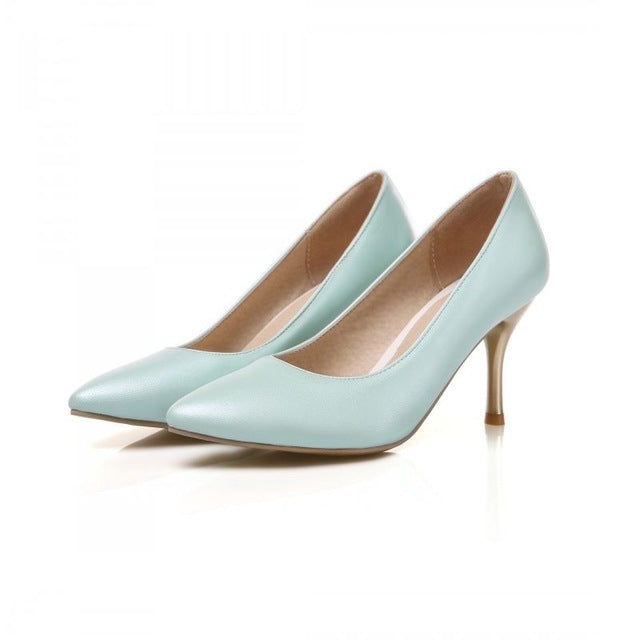 size 30-48 lady thin high heel shoes pointed toe concise shoes women fashion ladies pumps quality footwear  heels shoes