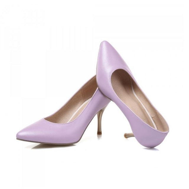 size 30-48 lady thin high heel shoes pointed toe concise shoes women fashion ladies pumps quality footwear  heels shoes