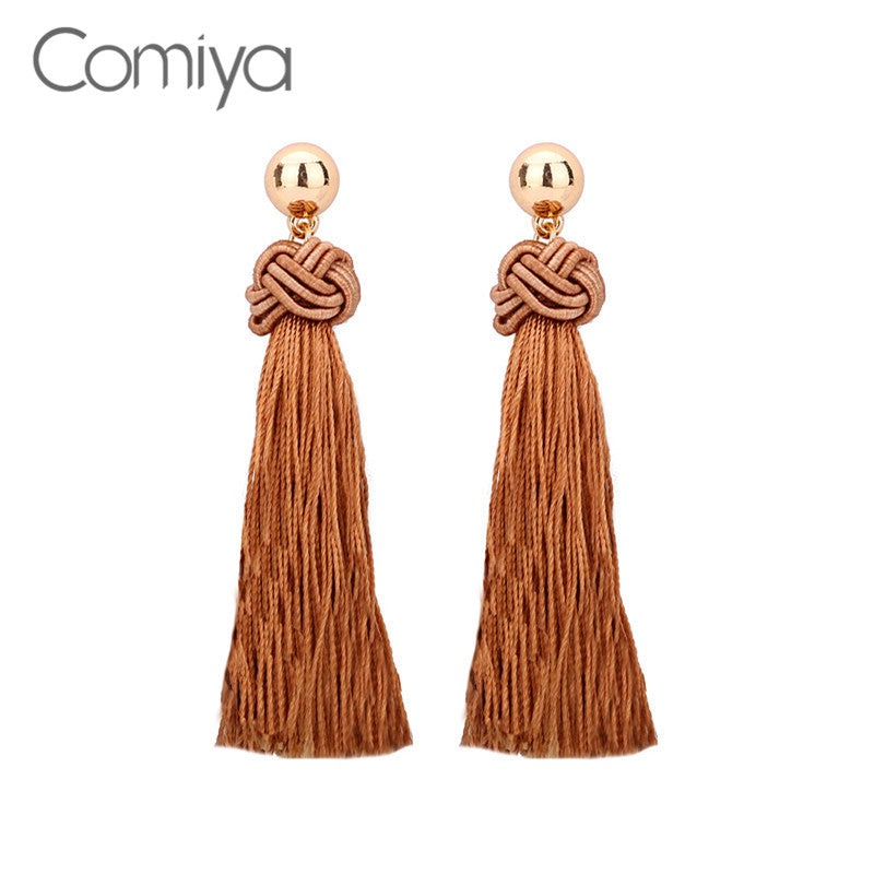 Comiya Tassel Handmade Drop Earrings