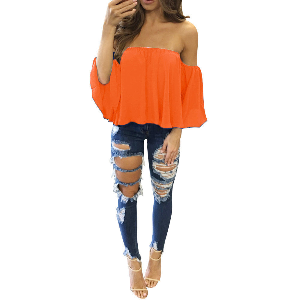 Off Shoulder Sleeveless Blouse