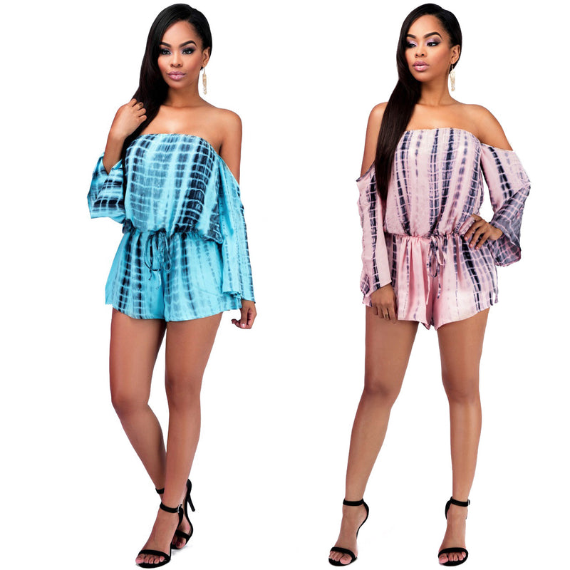 Style Band Digital Printing Middle-waisted Playsuits