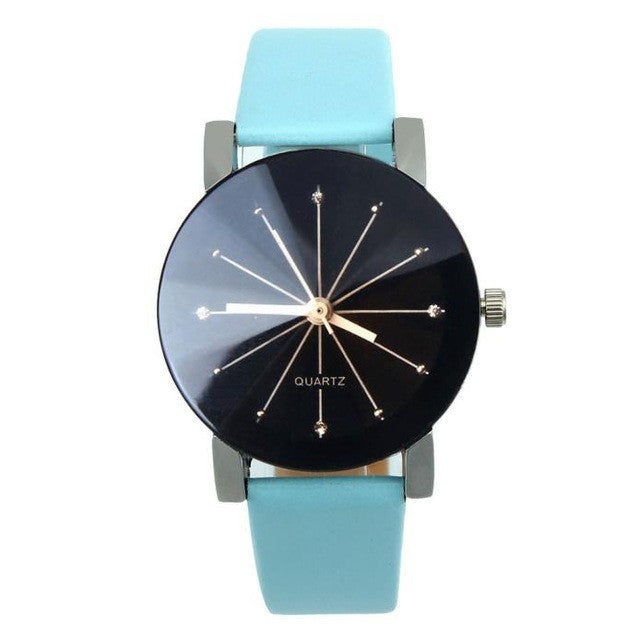 GENVIVIA 2017 Fashion Bijoux Women 1PC Women Quartz Dial Clock Leather Wrist Watch Round Case relogio feminino women watches