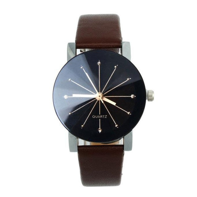 GENVIVIA 2017 Fashion Bijoux Women 1PC Women Quartz Dial Clock Leather Wrist Watch Round Case relogio feminino women watches