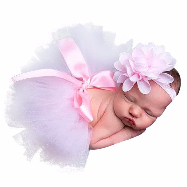 0-1 year old Newborn Baby Girls Boys Costume Photo Photography Prop Outfits baby girls skirts + headband Photo Photography Prop