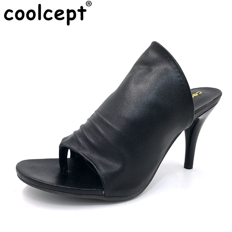 Coolcept women high heel sandals platform fashion lady dress sexy slippers heels shoes footwear P3795 EUR size 34-43