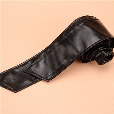 CNRUBR Designer Women Belt Elegant PU Leather Wrap Around Jeans Tie Wide Waistband Corset Cinch Belts Strap Ceinture Femme