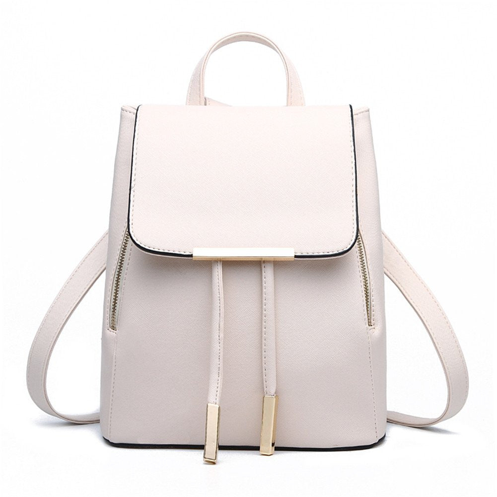 Casual Purse Fashion School Leather Backpack