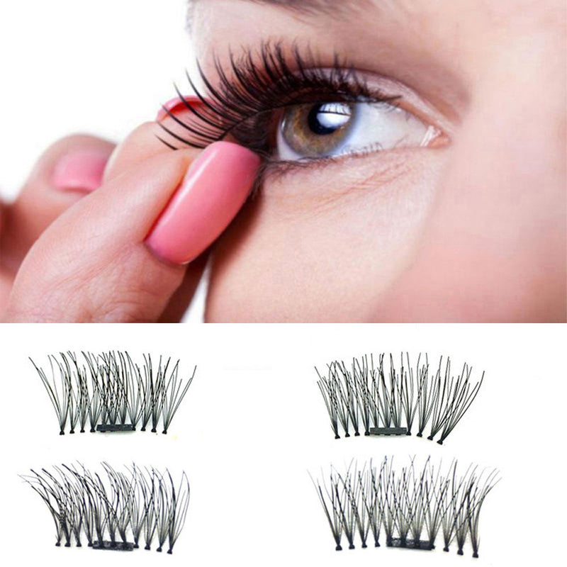 1 Pair 3D Magnetic False Eyelashes Lashes Reusable False Magnet