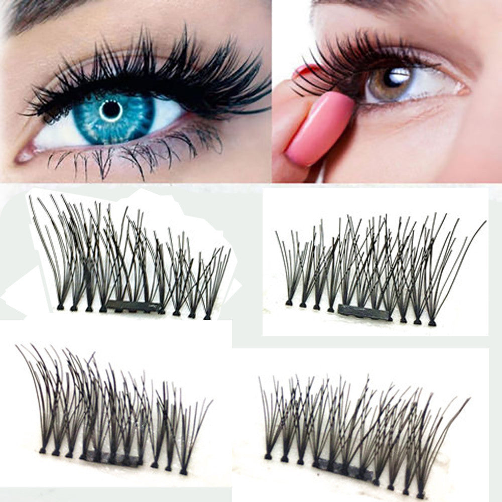 1 Pair 3D Magnetic False Eyelashes Lashes Reusable False Magnet