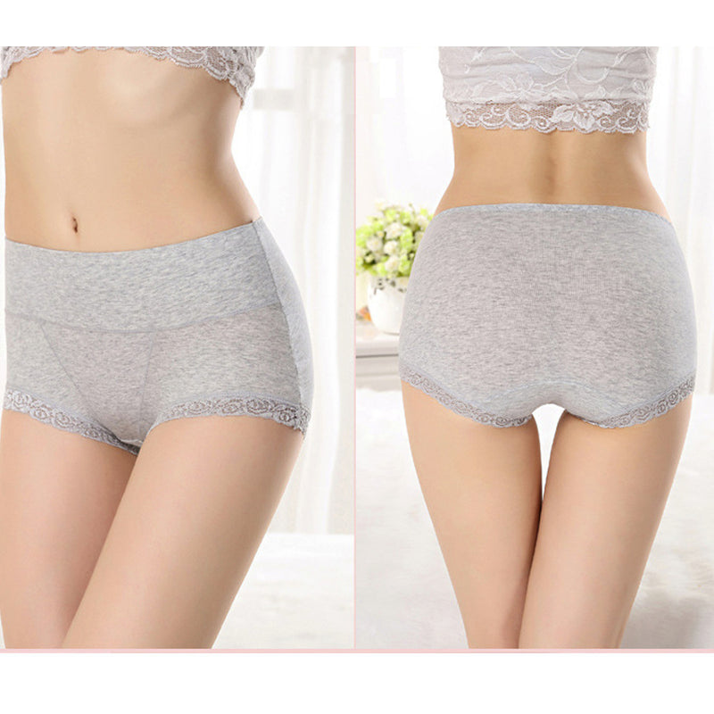 2017 Women Cotton Seamless Briefs Underwear High Waist Panties Lingerie BG L