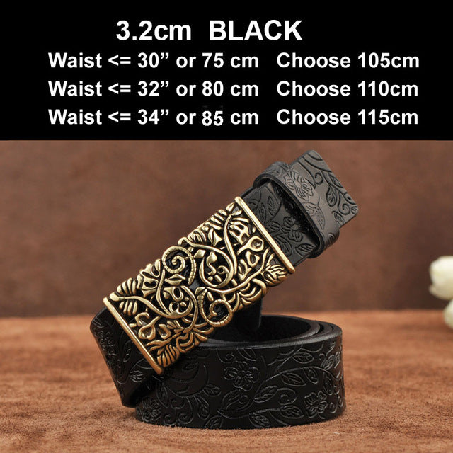 New Designer Women's Belts Fashion Genuine Leather Brand Straps Needle BuckLE Female Waistband Buckles Fancy Vintage for Jeans