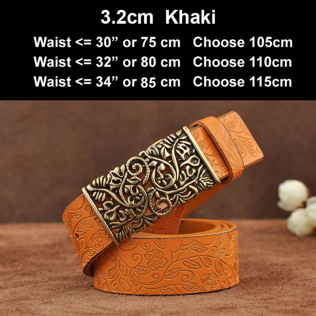 New Designer Women's Belts Fashion Genuine Leather Brand Straps Needle BuckLE Female Waistband Buckles Fancy Vintage for Jeans