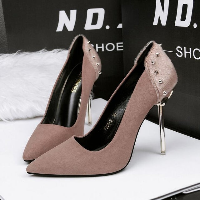 Fashion New Office Lady Pointed Toe 9cm Red Bottom High Heels Shoes Mixed Colors Red Sole Women Pumps Woman Pumps Tacones Party