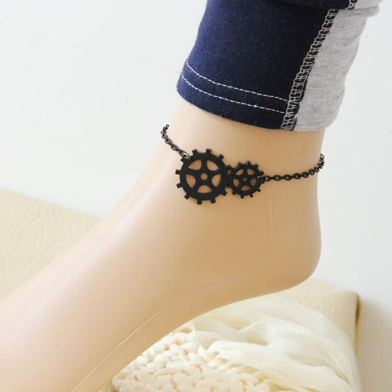 1PC New Fashion Womens Punk Jewelry Gothic Fresh Sweet Anklet Black