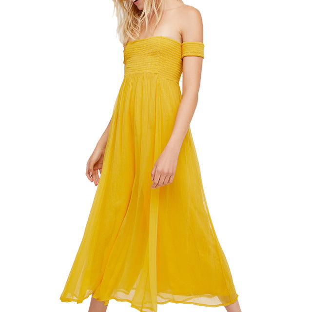 Strapless Chiffon Wide leg Rompers Lace up on back